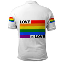 Pride Month Love Is Love Polo Shirt White Vibe LT6 - Wonder Print Shop