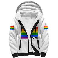 Pride Month Love Is Love Sherpa Hoodie White Vibe LT6 - Wonder Print Shop