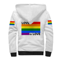 Pride Month Love Is Love Sherpa Hoodie White Vibe LT6 - Wonder Print Shop