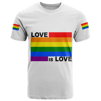 Pride Month Love Is Love T Shirt White Vibe LT6 - Wonder Print Shop