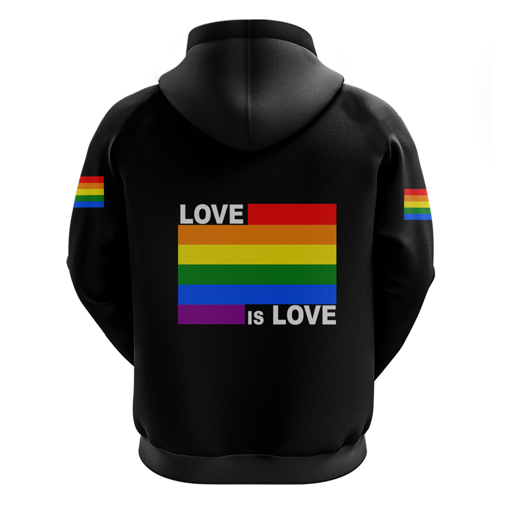 Pride Month Love Is Love Hoodie Black Vibe LT6 - Wonder Print Shop