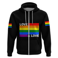 Pride Month Love Is Love Hoodie Black Vibe LT6 - Wonder Print Shop
