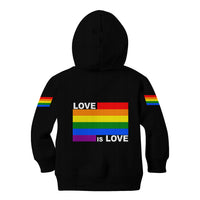 Pride Month Love Is Love Kid Hoodie Black Vibe LT6 - Wonder Print Shop