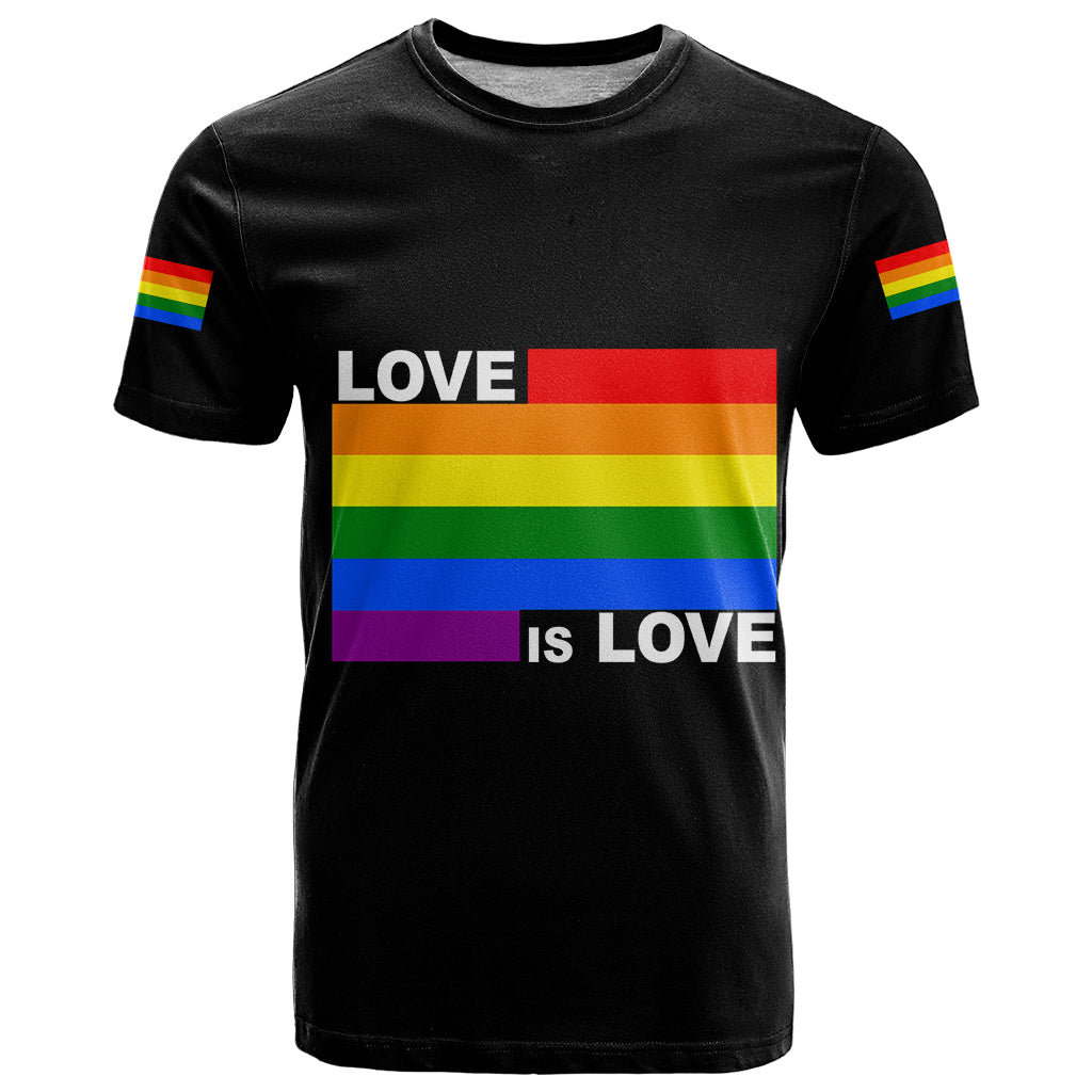 Pride Month Love Is Love T Shirt Black Vibe LT6 - Wonder Print Shop