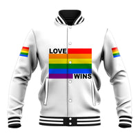 Pride Month Love Wins Baseball Jacket White Vibe LT6 - Wonder Print Shop