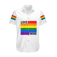 Pride Month Love Wins Hawaiian Shirt White Vibe LT6 - Wonder Print Shop