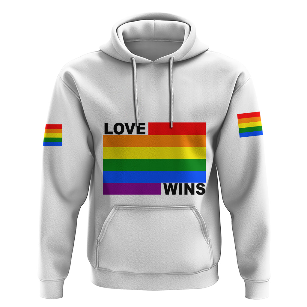 Pride Month Love Wins Hoodie White Vibe LT6 - Wonder Print Shop