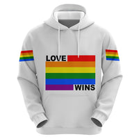 Pride Month Love Wins Hoodie White Vibe LT6 - Wonder Print Shop