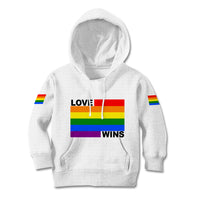 Pride Month Love Wins Kid Hoodie White Vibe LT6 - Wonder Print Shop