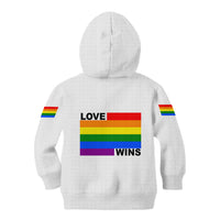 Pride Month Love Wins Kid Hoodie White Vibe LT6 - Wonder Print Shop