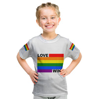 Pride Month Love Wins Kid T Shirt White Vibe LT6 - Wonder Print Shop