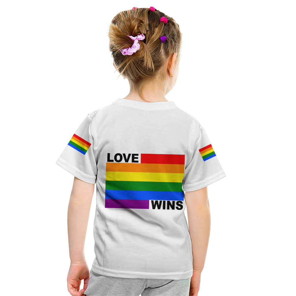 Pride Month Love Wins Kid T Shirt White Vibe LT6 - Wonder Print Shop