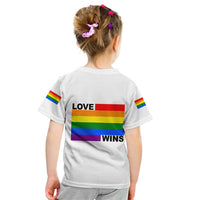 Pride Month Love Wins Kid T Shirt White Vibe LT6 - Wonder Print Shop