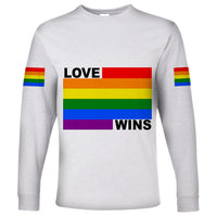 Pride Month Love Wins Long Sleeve Shirt White Vibe LT6 - Wonder Print Shop