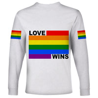 Pride Month Love Wins Long Sleeve Shirt White Vibe LT6 - Wonder Print Shop