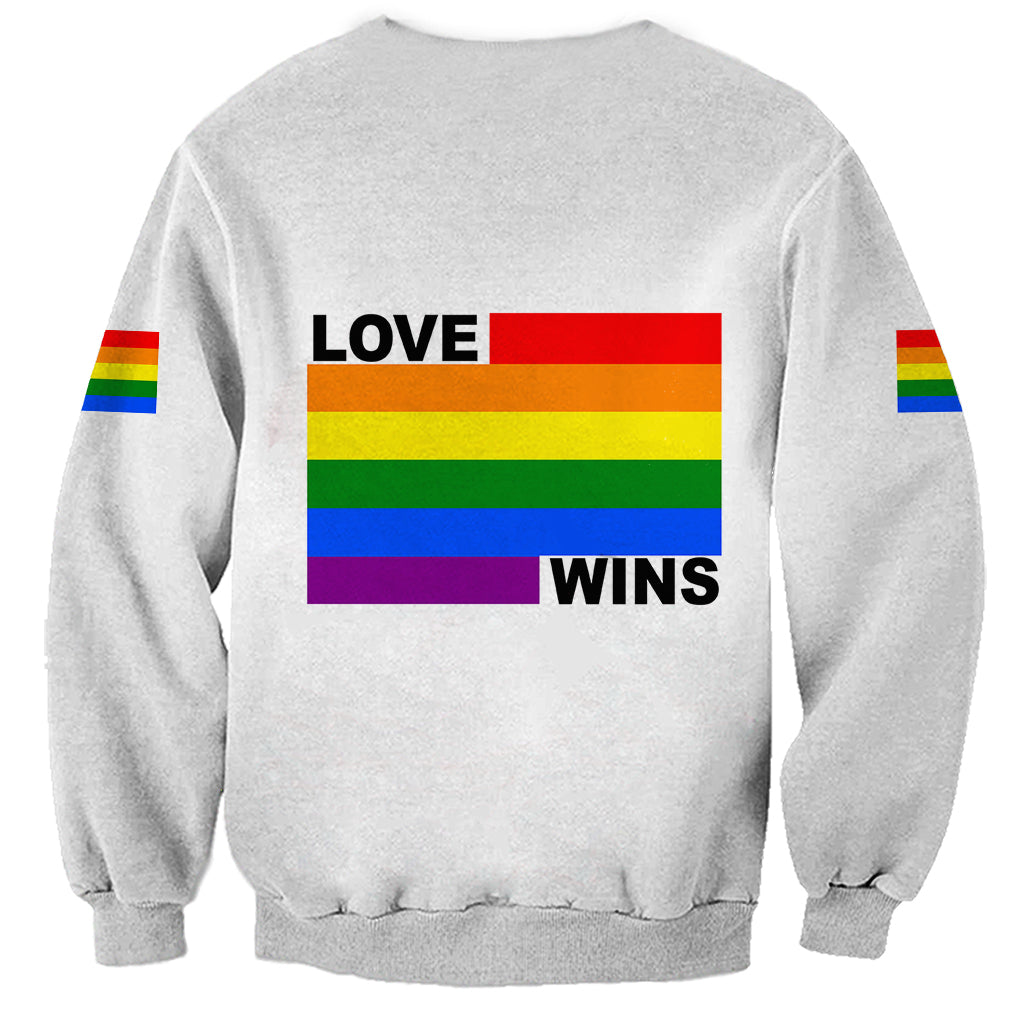 Pride Month Love Wins Sweatshirt White Vibe LT6 - Wonder Print Shop