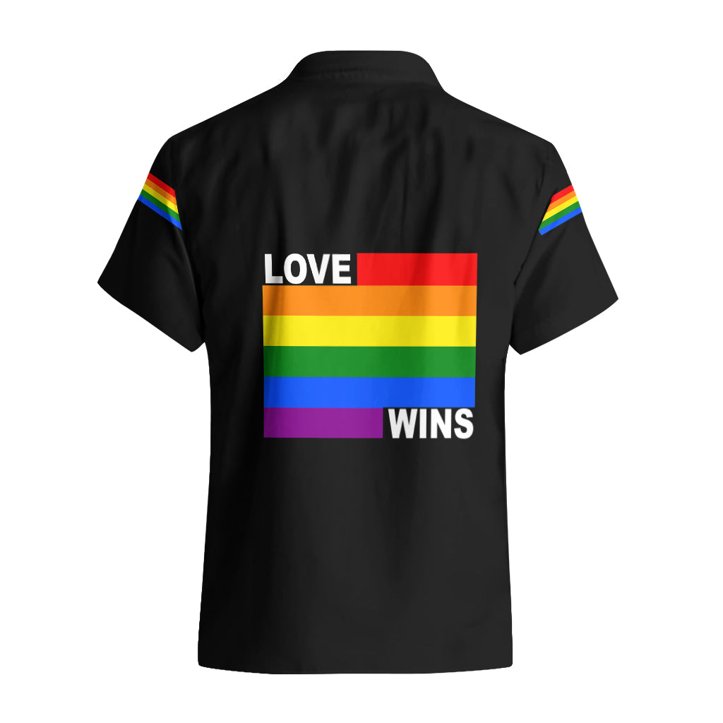 Pride Month Love Wins Hawaiian Shirt Black Vibe LT6 - Wonder Print Shop