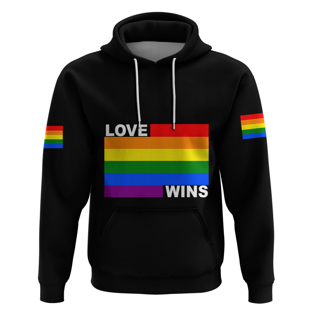 Pride Month Love Wins Hoodie Black Vibe LT6 - Wonder Print Shop