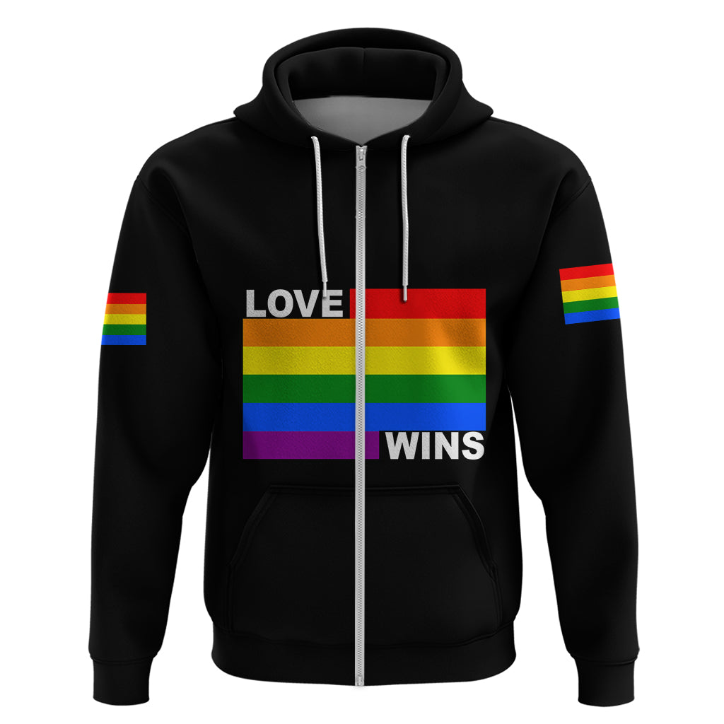Pride Month Love Wins Hoodie Black Vibe LT6 - Wonder Print Shop