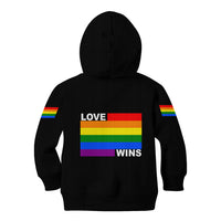 Pride Month Love Wins Kid Hoodie Black Vibe LT6 - Wonder Print Shop