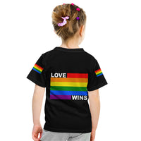 Pride Month Love Wins Kid T Shirt Black Vibe LT6 - Wonder Print Shop