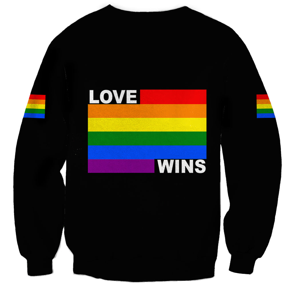 Pride Month Love Wins Sweatshirt Black Vibe LT6 - Wonder Print Shop