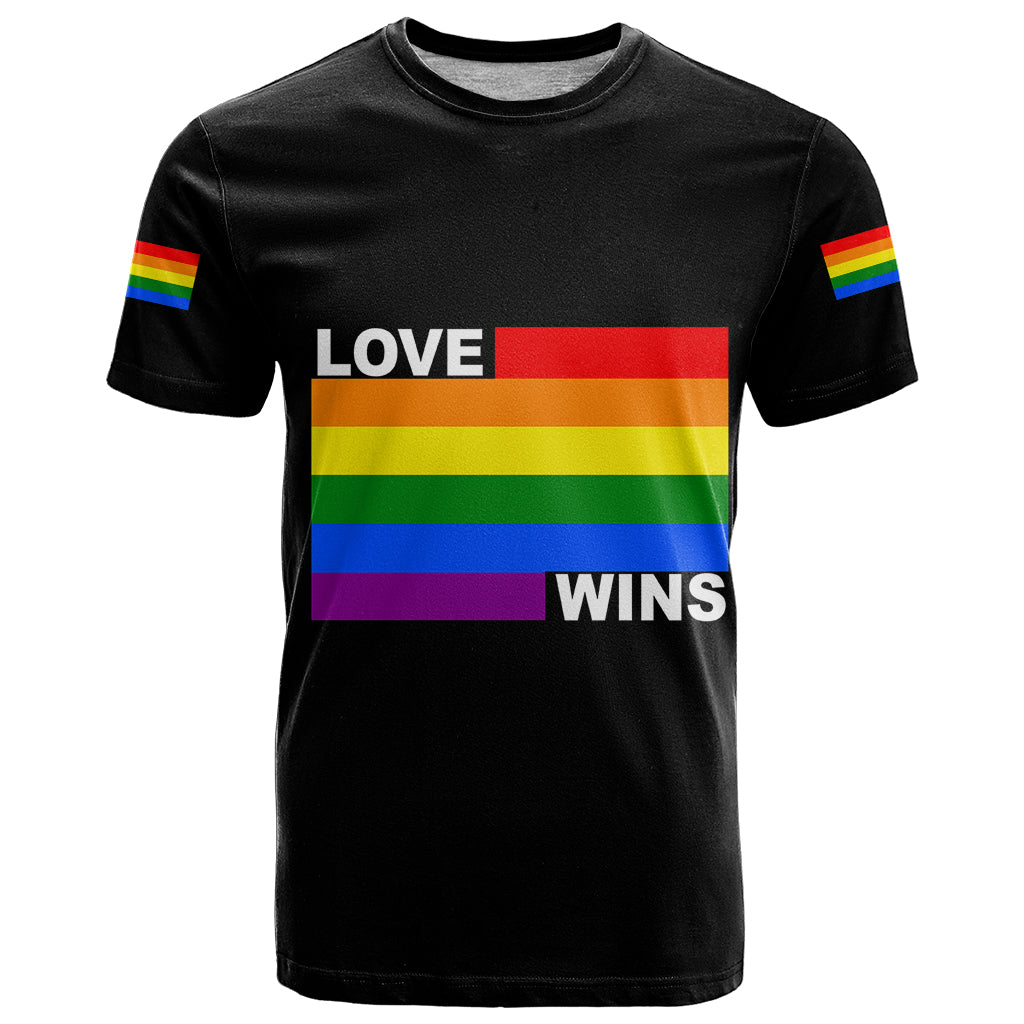 Pride Month Love Wins T Shirt Black Vibe LT6 - Wonder Print Shop