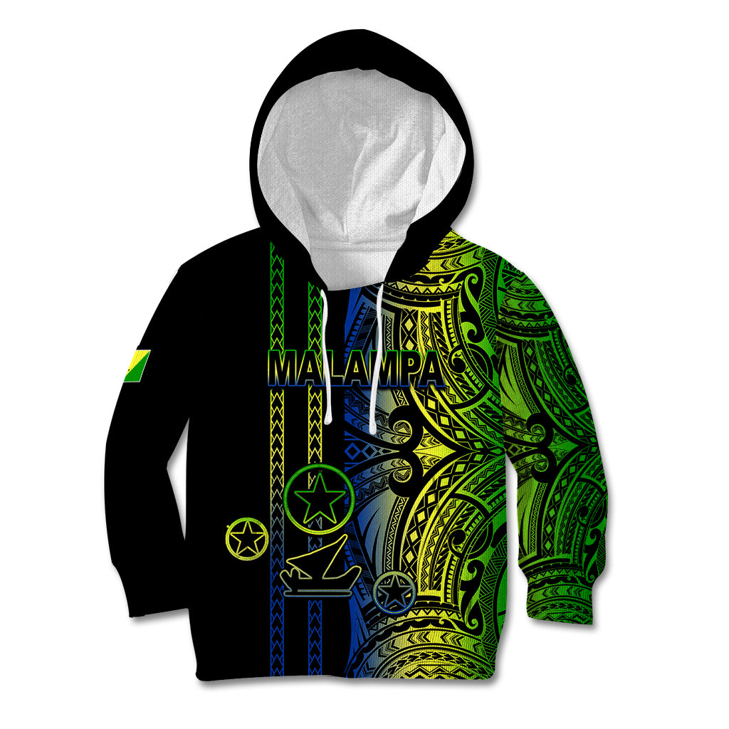 Custom Vanuatu Malampa Kid Hoodie Polynesian Tribal LT6 - Wonder Print Shop