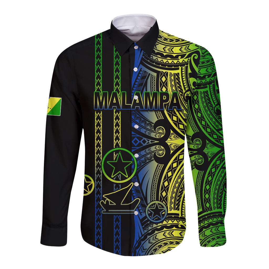 Custom Vanuatu Malampa Long Sleeve Button Shirt Polynesian Tribal LT6 - Wonder Print Shop