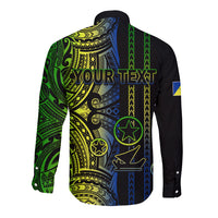Custom Vanuatu Malampa Long Sleeve Button Shirt Polynesian Tribal LT6 - Wonder Print Shop