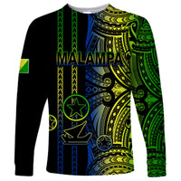 Custom Vanuatu Malampa Long Sleeve Shirt Polynesian Tribal LT6 - Wonder Print Shop