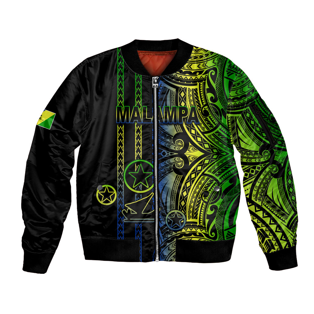 Custom Vanuatu Malampa Sleeve Zip Bomber Jacket Polynesian Tribal LT6 - Wonder Print Shop