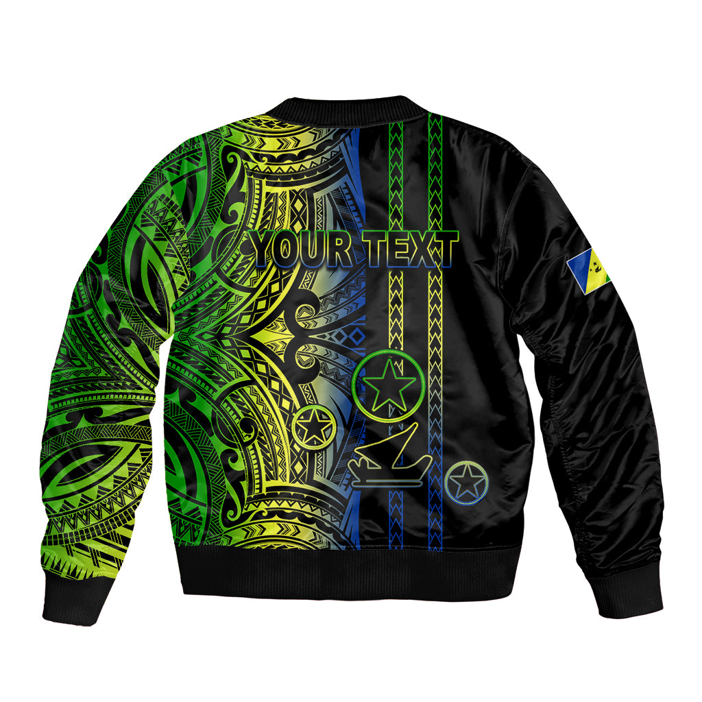 Custom Vanuatu Malampa Sleeve Zip Bomber Jacket Polynesian Tribal LT6 - Wonder Print Shop