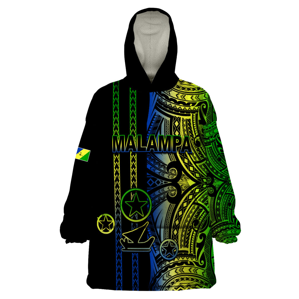Custom Vanuatu Malampa Wearable Blanket Hoodie Polynesian Tribal LT6 - Wonder Print Shop