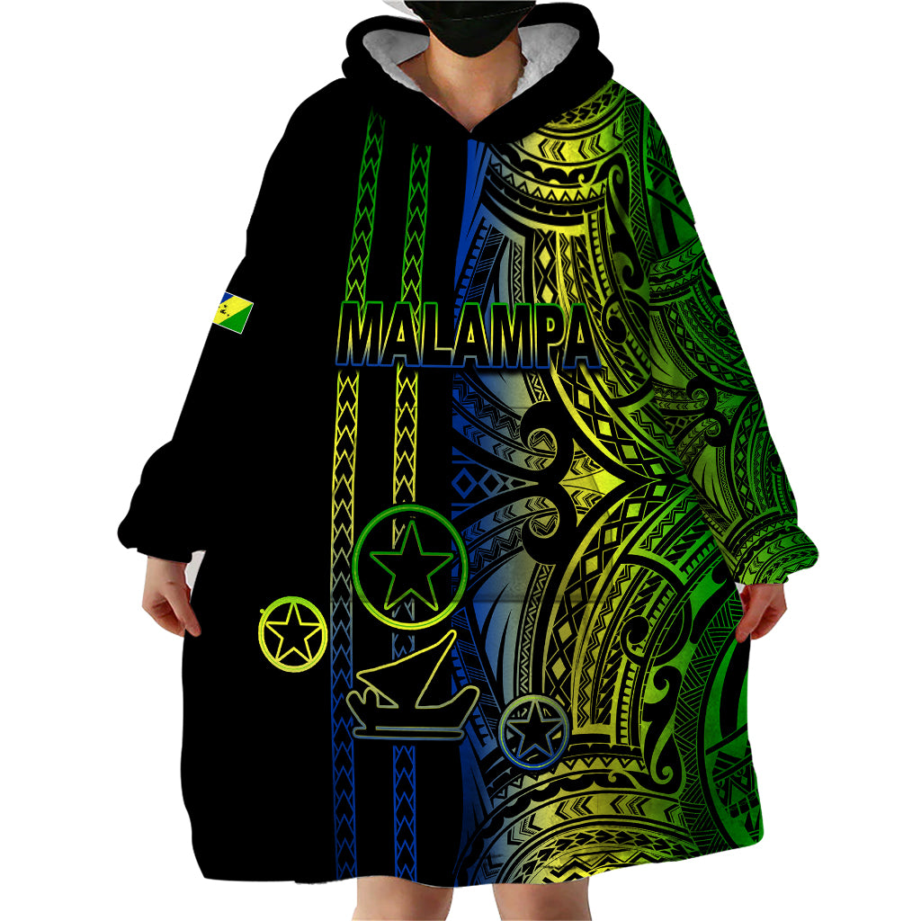 Custom Vanuatu Malampa Wearable Blanket Hoodie Polynesian Tribal LT6 - Wonder Print Shop
