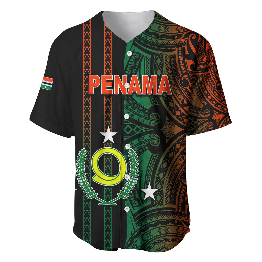 Custom Vanuatu Penama Baseball Jersey Polynesian Tribal LT6 - Wonder Print Shop