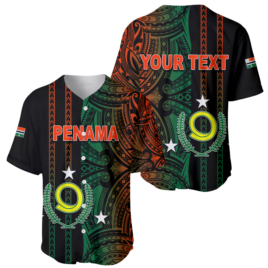 Custom Vanuatu Penama Baseball Jersey Polynesian Tribal LT6 - Wonder Print Shop