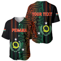 Custom Vanuatu Penama Baseball Jersey Polynesian Tribal LT6 - Wonder Print Shop