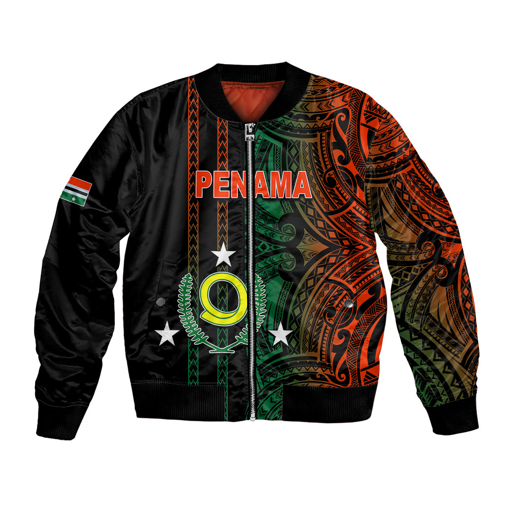 Custom Vanuatu Penama Bomber Jacket Polynesian Tribal LT6 - Wonder Print Shop