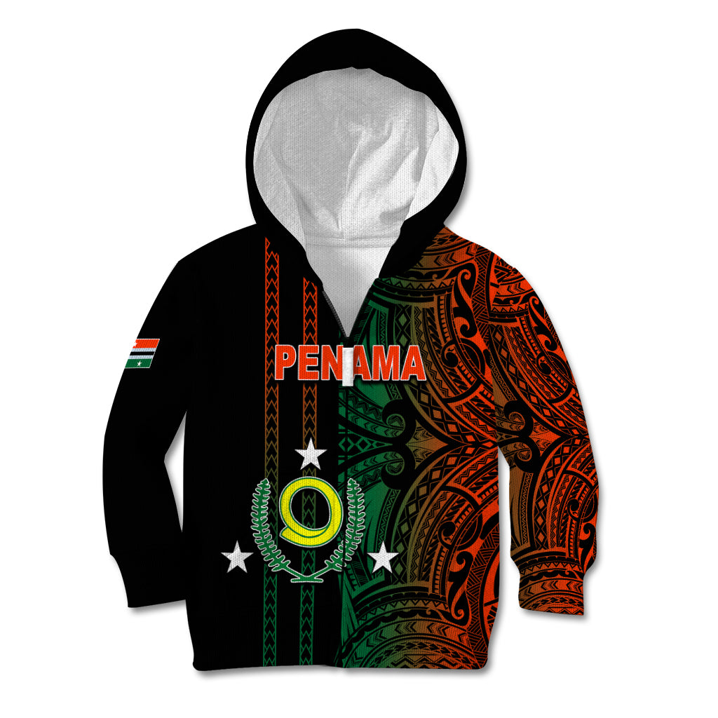 Custom Vanuatu Penama Kid Hoodie Polynesian Tribal LT6 - Wonder Print Shop