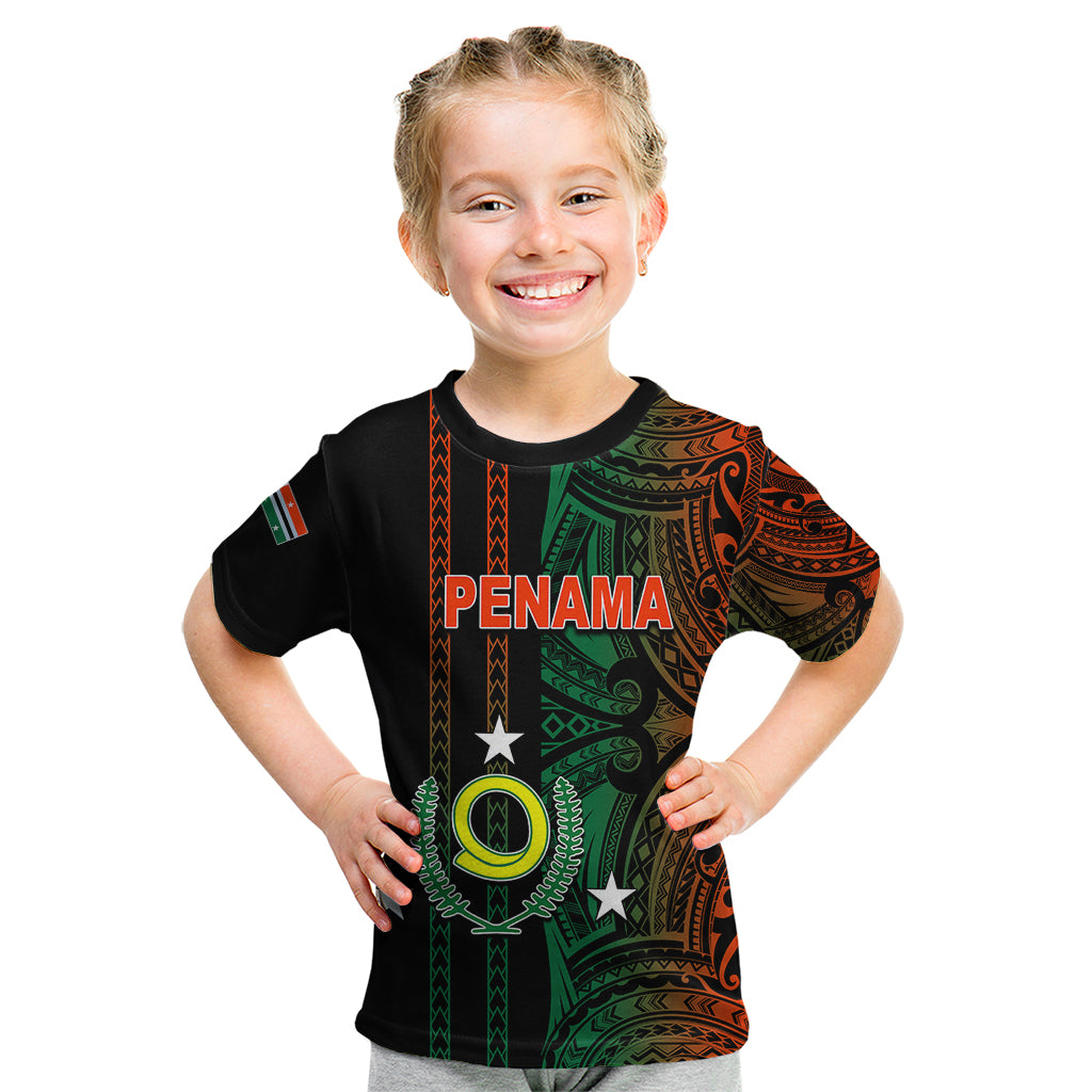 Custom Vanuatu Penama Kid T Shirt Polynesian Tribal LT6 - Wonder Print Shop