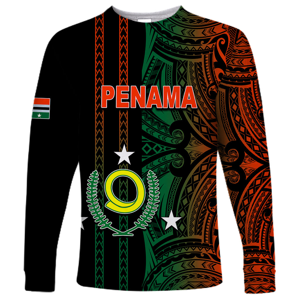 Custom Vanuatu Penama Long Sleeve Shirt Polynesian Tribal LT6 - Wonder Print Shop