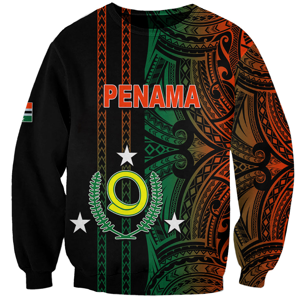 Custom Vanuatu Penama Sweatshirt Polynesian Tribal LT6 - Wonder Print Shop