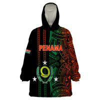 Custom Vanuatu Penama Wearable Blanket Hoodie Polynesian Tribal LT6 - Wonder Print Shop
