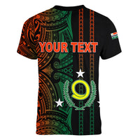 Custom Vanuatu Penama Women V Neck T Shirt Polynesian Tribal LT6 - Wonder Print Shop