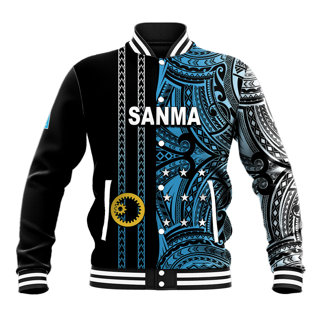 Custom Vanuatu Sanma Baseball Jacket Polynesian Tribal LT6 - Wonder Print Shop