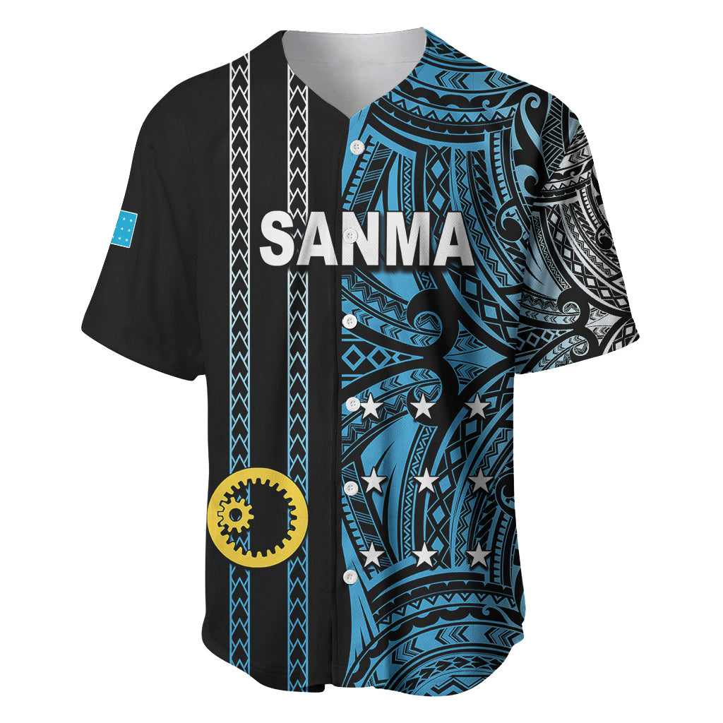 Custom Vanuatu Sanma Baseball Jersey Polynesian Tribal LT6 - Wonder Print Shop