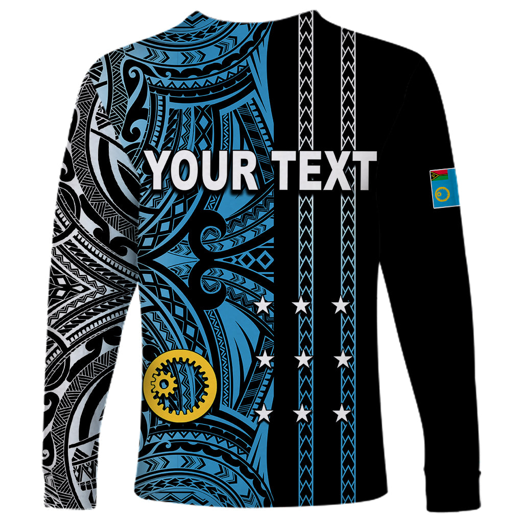 Custom Vanuatu Sanma Long Sleeve Shirt Polynesian Tribal LT6 - Wonder Print Shop