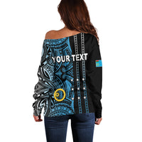 Custom Vanuatu Sanma Off Shoulder Sweater Polynesian Tribal LT6 - Wonder Print Shop