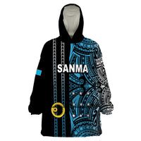 Custom Vanuatu Sanma Wearable Blanket Hoodie Polynesian Tribal LT6 - Wonder Print Shop